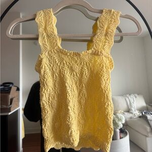 Altar'd State Sunny Yellow Textured Tank Top